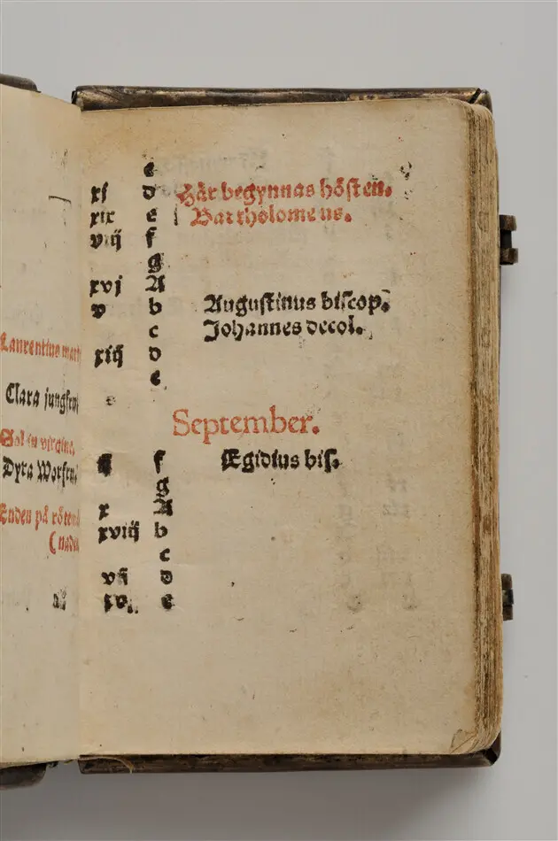 Bönbok, titel: "Någhra gudeligha böner utdragna aff then helga scrifft", tryckt hos Amund Laurentzon, Stockholm 1559.