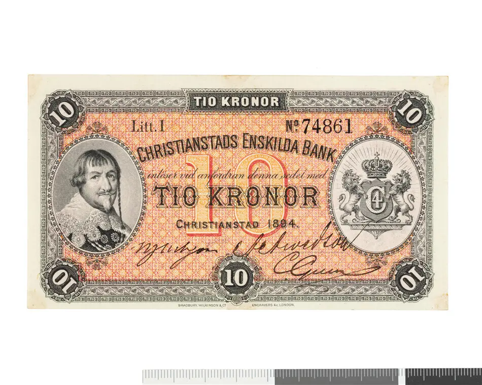 Bild på Christianstads Enskilda Bank - Tio kronor
