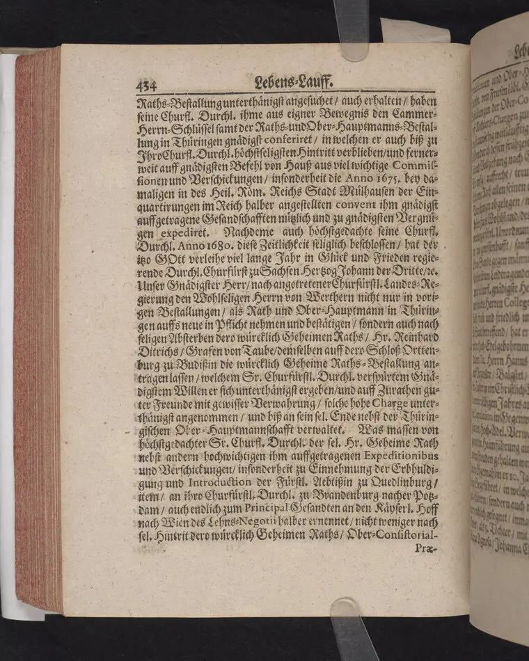 Der Vortrefflichste Christen-Adel/ In einer Christlichen Leichen-Predigt/ Tages vorher/ ehe Des ... Herrn Friedrichs von Werthern ... Der Röm. Käyserl. Maj. und des Heil. Röm. Reichs Erb-Cammer-Thürhüters .. Am 21. Decembr. 1686. Selig-verblichener Leichnam von Dreßden aus nacher Cölleda ... zu seinem Erb-Begräbnüß gebracht zu werden/ abgeführet worden.