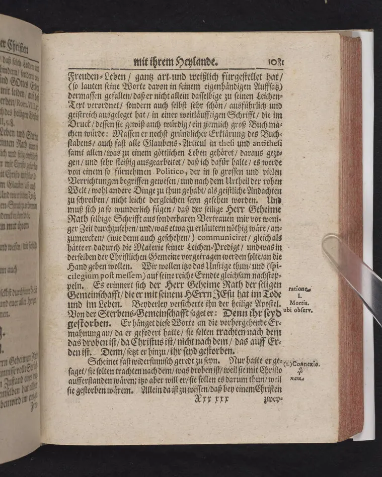 Die Gemeinschafft der Christen mit ihrem heylande im Sterben und im Leben ...