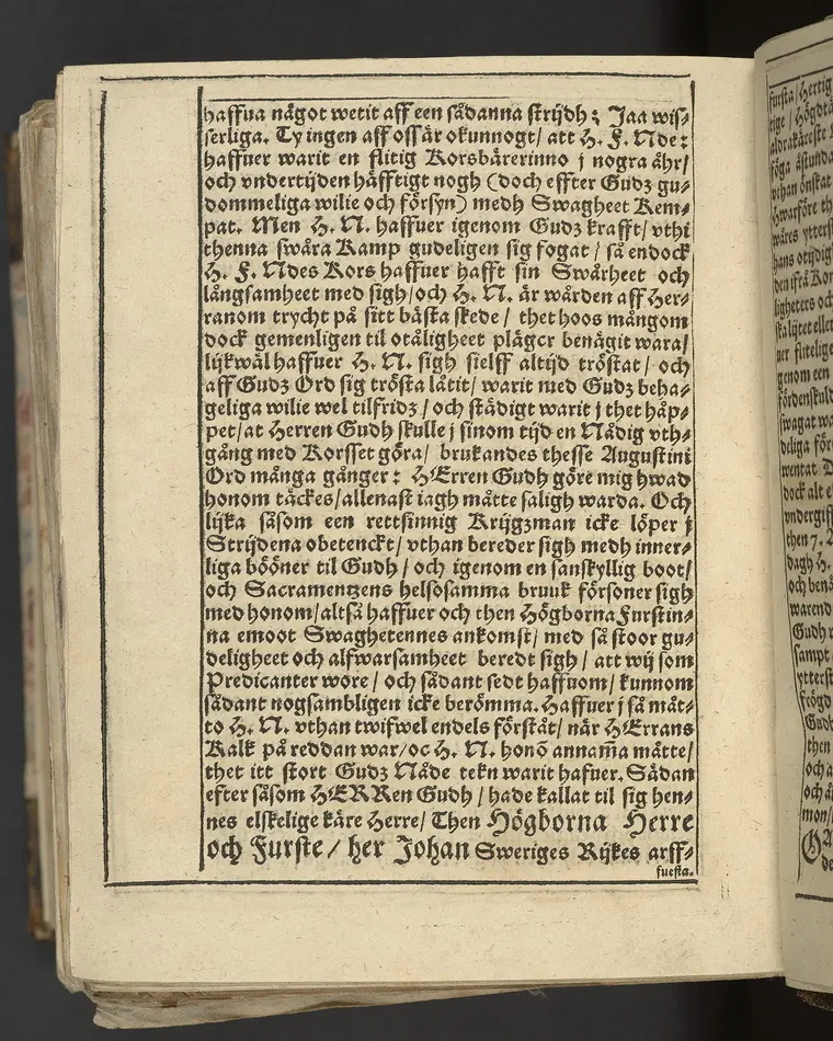 Een christelig lijkpredikning om the andelige fiender, med hwilka alla gudfruchtiga menniskior strijda måste ... Hwilken tå ... frw Maria Eliszabeth, Sweriges ... konunga dotter ... fördes til sin hwilokammar i Linckep[~]ing. Hållin är på thet fursteliga hwset Bråborg, then 18. januarij, åhr 1619. Aff Petro Jonæ Biugg ... Tryckt i Stockholm aff Oluff Oluffson. Anno 1620.