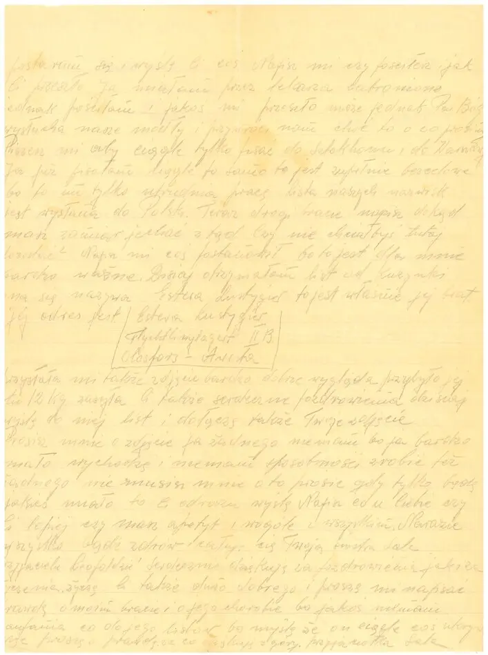 Brev från Sara Lederman 1945-09-21