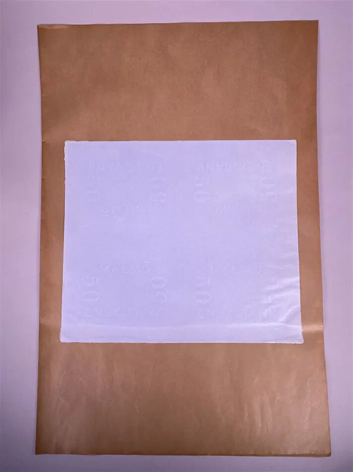 Mapp med papper "Malmö Ensk.Bank 50"