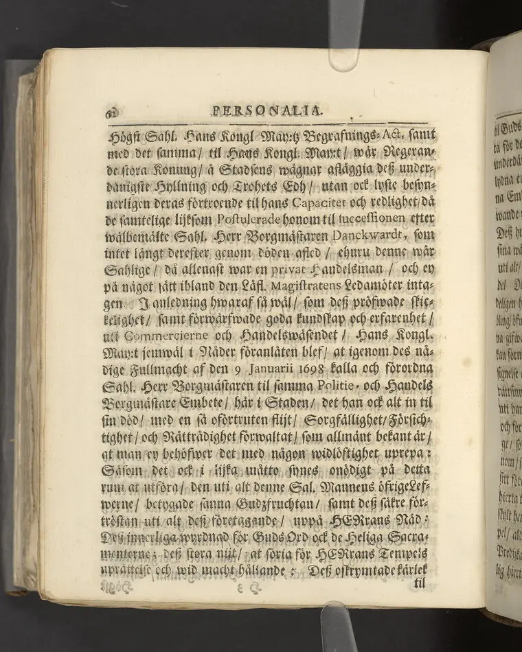 Gloriatio christiana, det är, en christelig berömelse af ett godt samwet. Hwilken den helige apostelen hafwer föreskrifwit; fordom kongl. may:ts tro-tienare ock Norkiöpings stads politie-borgmästare ... Carl Johansson altid älskat; och wid des jorde-färd uti en folckrijk församling den 23 febr. år 1708. allom christnom til efterdöme lemnat Petrus Asp ... Stockholm, tryckt, uti kongl. boktryckerie hos Joh. H. Werner, 1709.