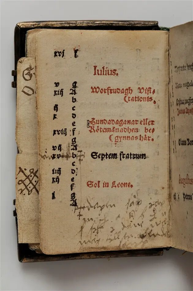 Bönbok, titel: "Någhra gudeligha böner utdragna aff then helga scrifft", tryckt hos Amund Laurentzon, Stockholm 1559.