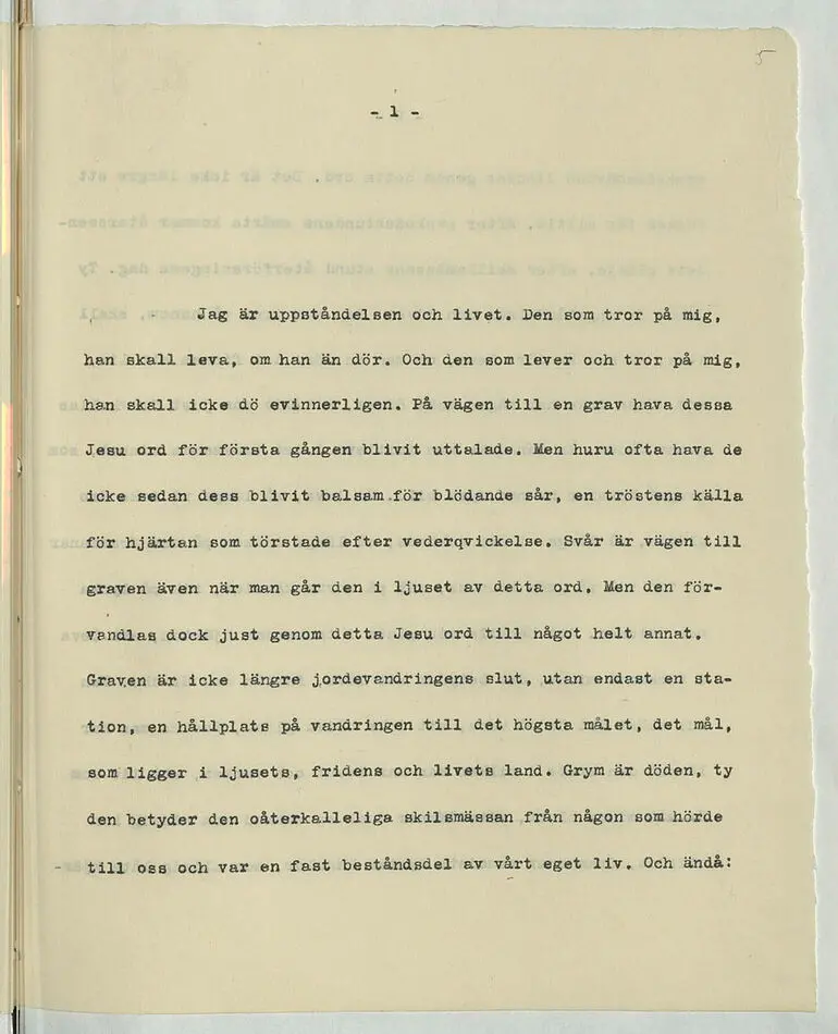 Tal vid Greve Walther von Hallwyls begravning i Tyska St. Gertrudskyrkan av kyrkoherde Dr. G. Sterzel