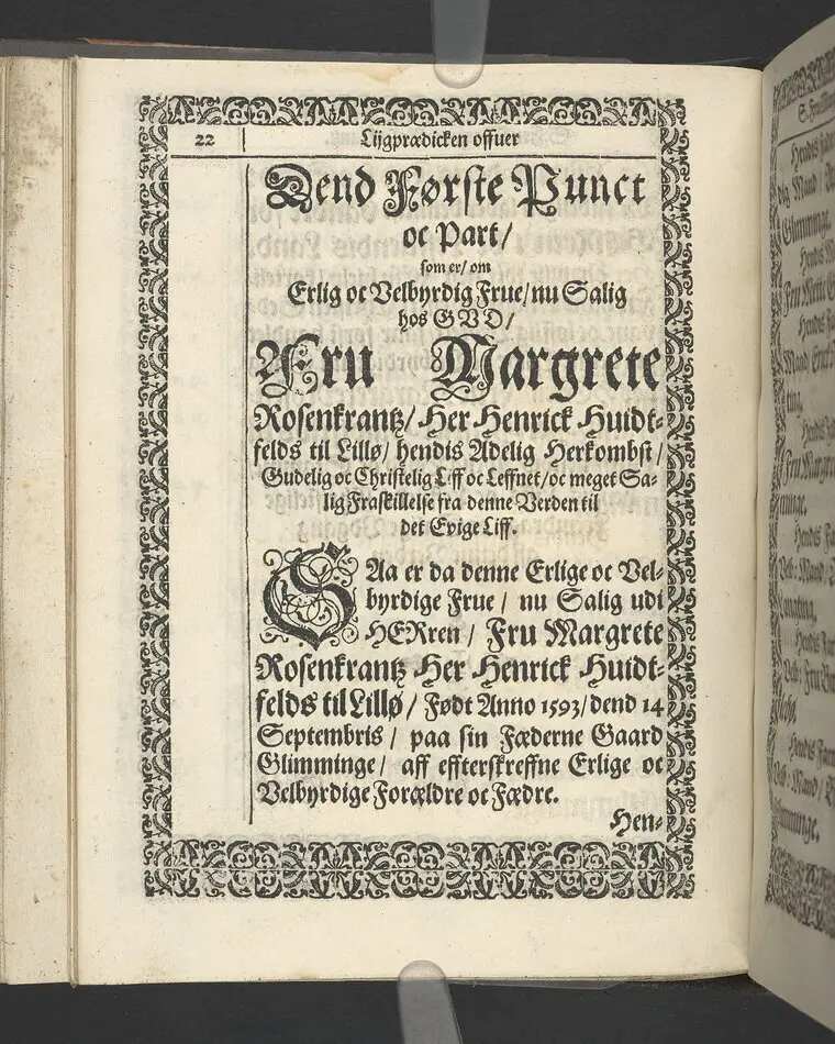 Likpredikan över Margrete Rosenkrantz
