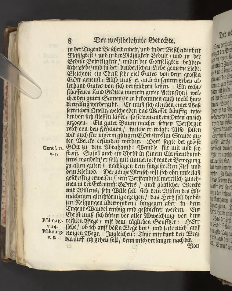 Der wohlbelohnte Gerechte, als der Weyland wohl-ehrenveste ... Diedrich von der Liedt, wohlbenahmter Kauff- und Handels-Mann in dieser königlichen Residentz-Stad Stockholm, und der hiesigen löblichen deutschen Kirchen wohlverordneter Eltester und Vorsteher, den 22. April, im Jahr Christi 1700. in der St. Nicolai Kirchen, bey volckreicher Versamlung, ansehnlich zur Erden bestetiget worden, fürgestellet aus dem 16. und 17. Versickeln des 5. Capitels des Buchs der Weiszheit, von M. Ægidio Strauchen ... Stockholm, gedruckt bey Olao Enæo, königl. Antiq. Arch. Buchdr.