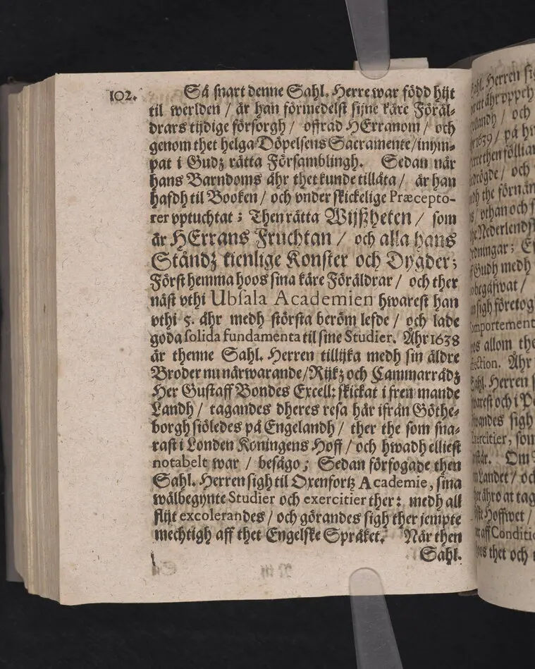 Corona sapientiæ, thet är wijsshetennes krona, medh een kort förklaring ... förfärdigat och vthi ... Christer Bondes ... begraffning ... framstelt aff Zachario L. Klingio ... Stockholm, tryckt hoos Ignatium Meurer ... anno MDCLXIII.