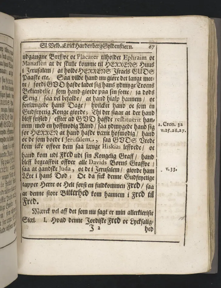 Guds börns stora bitterhed i denne jordiske fred... Da den erlig oc velbiurdig mand, Erick Hardenberg Gyldenstiern. Herre til Svanholm oc Karssholm... udi vor Frue Kircke udi Ydsted bleff bestädiget den 23 Januarij anno 1666. Oc forklaret aff Hans Hanssøn Resener... Tryckt i Malmø, aff Vitus Haberegger, aar 1667.