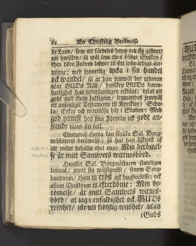 Gloriatio christiana, det är, en christelig berömelse af ett godt samwet. Hwilken den helige apostelen hafwer föreskrifwit; fordom kongl. may:ts tro-tienare ock Norkiöpings stads politie-borgmästare ... Carl Johansson altid älskat; och wid des jorde-färd uti en folckrijk församling den 23 febr. år 1708. allom christnom til efterdöme lemnat Petrus Asp ... Stockholm, tryckt, uti kongl. boktryckerie hos Joh. H. Werner, 1709.