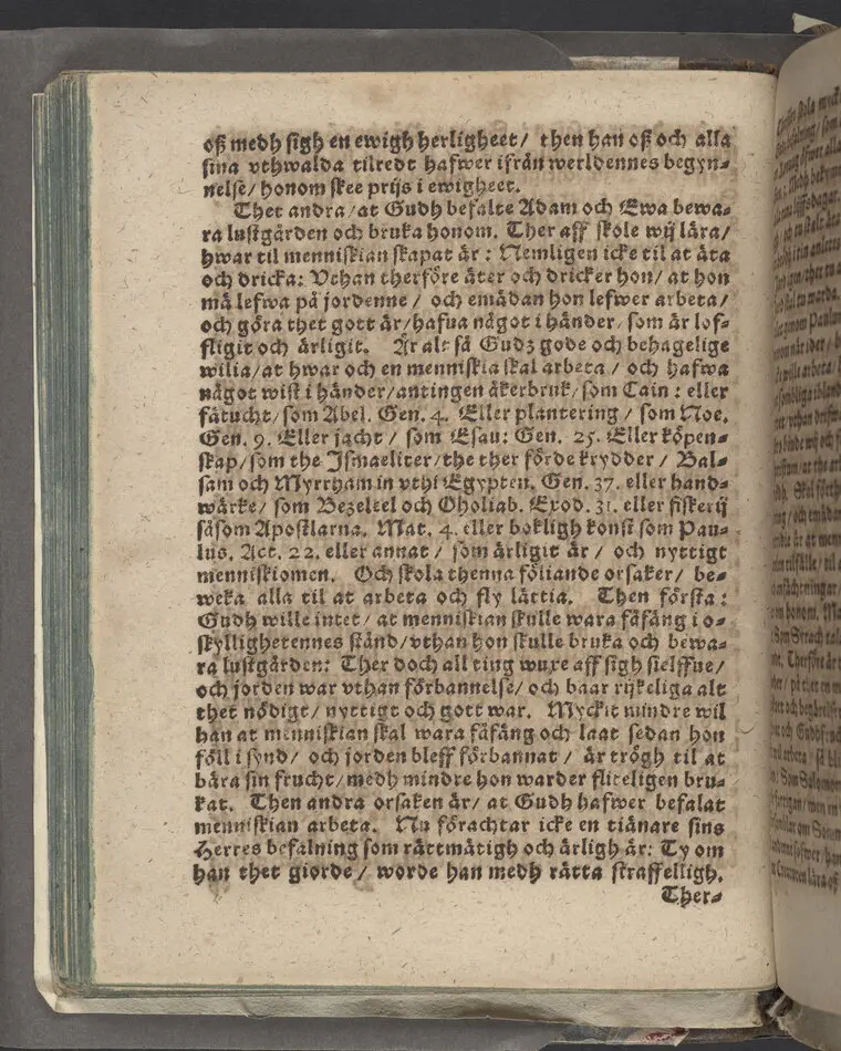 Then VI. lijkpredikningen ... vthi ... s. hustru Malins Måns Clemetsons, begraffning, i Bootkyrkia, then 31 maij, anno 1619.