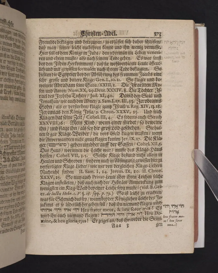 Der Vortrefflichste Christen-Adel/ In einer Christlichen Leichen-Predigt/ Tages vorher/ ehe Des ... Herrn Friedrichs von Werthern ... Der Röm. Käyserl. Maj. und des Heil. Röm. Reichs Erb-Cammer-Thürhüters .. Am 21. Decembr. 1686. Selig-verblichener Leichnam von Dreßden aus nacher Cölleda ... zu seinem Erb-Begräbnüß gebracht zu werden/ abgeführet worden.
