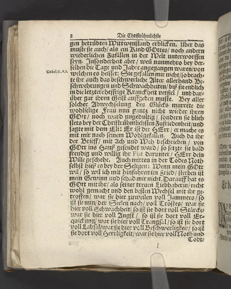 Die christruhmlichste Zufriedenheit, bey hoch-adelicher Beerdigung, an der ... Fr. Catharina Ebelings, des ... Hrn. Johann Albert Huswedels ... Fr. Wittwen, welche im Jahr 1693 ... den 26 Septembr ... in der Soldenauischen Kirchen, zu ihrer Ruhe-Stätte gebracht worden ... Fürgestellet von M. Aegidio Strauchen ... Stockholm, gedruckt bey Johan Billingsley.