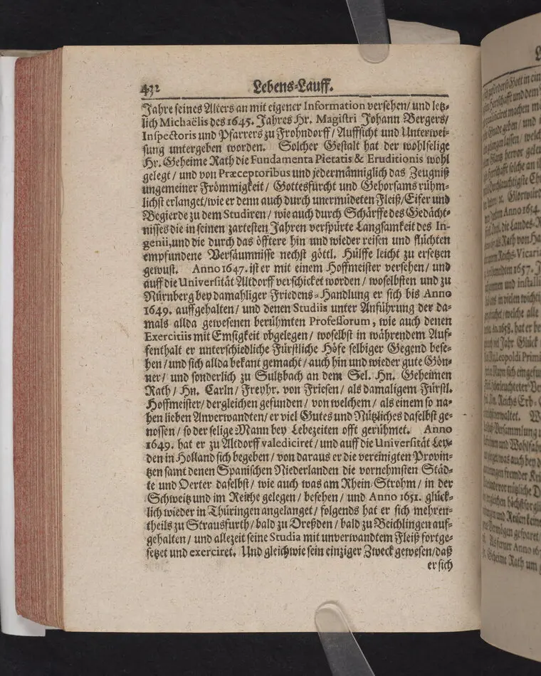 Der Vortrefflichste Christen-Adel/ In einer Christlichen Leichen-Predigt/ Tages vorher/ ehe Des ... Herrn Friedrichs von Werthern ... Der Röm. Käyserl. Maj. und des Heil. Röm. Reichs Erb-Cammer-Thürhüters .. Am 21. Decembr. 1686. Selig-verblichener Leichnam von Dreßden aus nacher Cölleda ... zu seinem Erb-Begräbnüß gebracht zu werden/ abgeführet worden.
