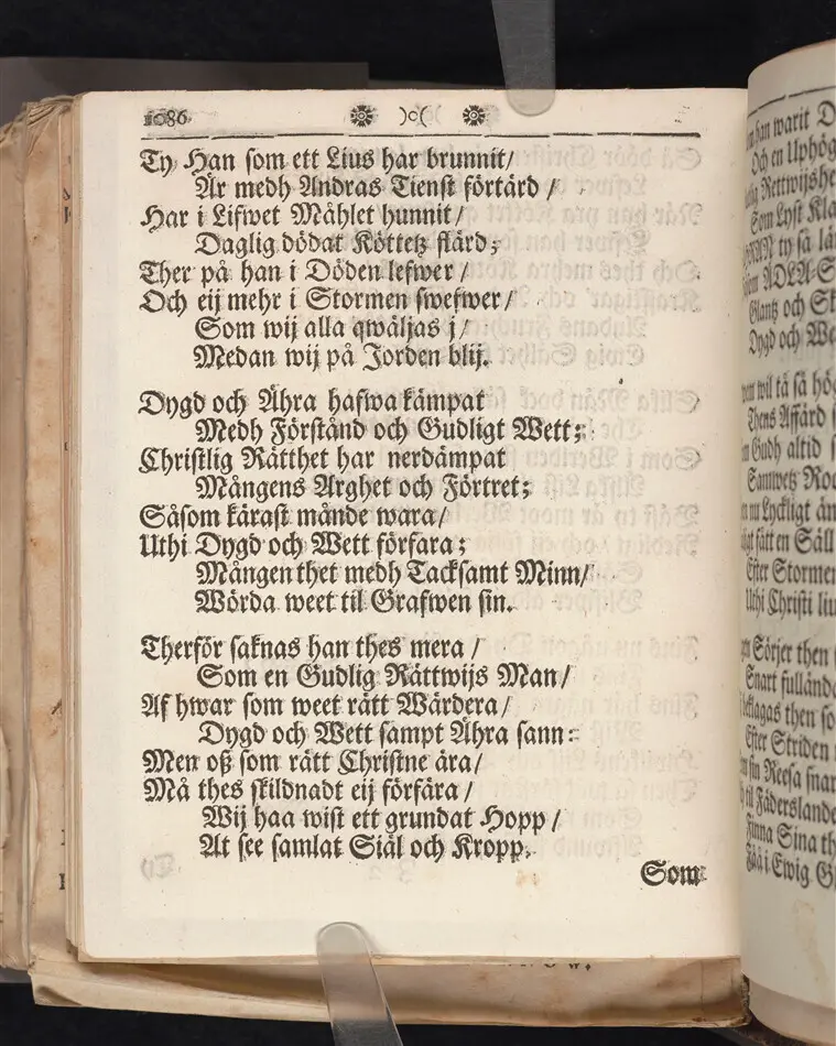  EEn rättsinnig Christens lijfs och döds ähre-minne/ Tå/ för thetta/ hans Kongl. May:tz tromans/ och högtberömlig lagmans öfwer hertigdöm: Skåne och Blekingen/ Then högwälborne baronens Hr. Lars Erensteens döda lekamen/ uthi många höga och förnäma personers närwaro/ medh wanlige kyrckio ceremonier, i jorden/ uthi S. Jacobs kyrckia i Stockholm/ nedersattes/ och samma högtansenliga begrafningz-act, medh wederbörlig åminnelse/ sedermera wid Kongl. Carolinska Academien, blef wördat/ I skyldigst och redobognast ihågkommelse/ Wälment i hast framstält/ och utdelt widh Parentation af en/ ibland/ Högwälborne Sal. Baronens och Lagmans/ i des lifstid/ trogna och redeliga wördare I. Lund.
