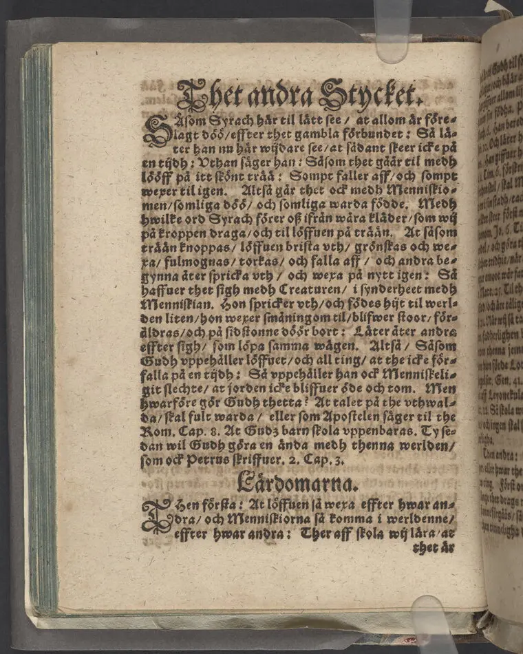 Then IX. lijkpredikningen, hållin i Sorunda soknekyrkia, vthi ... f. Görwäls til Fållenääs, s. h. Göstaff Biörsons effterlefwande änckias begraffning, then 1. julij, anno 1619.