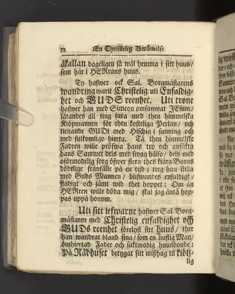Gloriatio christiana, det är, en christelig berömelse af ett godt samwet. Hwilken den helige apostelen hafwer föreskrifwit; fordom kongl. may:ts tro-tienare ock Norkiöpings stads politie-borgmästare ... Carl Johansson altid älskat; och wid des jorde-färd uti en folckrijk församling den 23 febr. år 1708. allom christnom til efterdöme lemnat Petrus Asp ... Stockholm, tryckt, uti kongl. boktryckerie hos Joh. H. Werner, 1709.