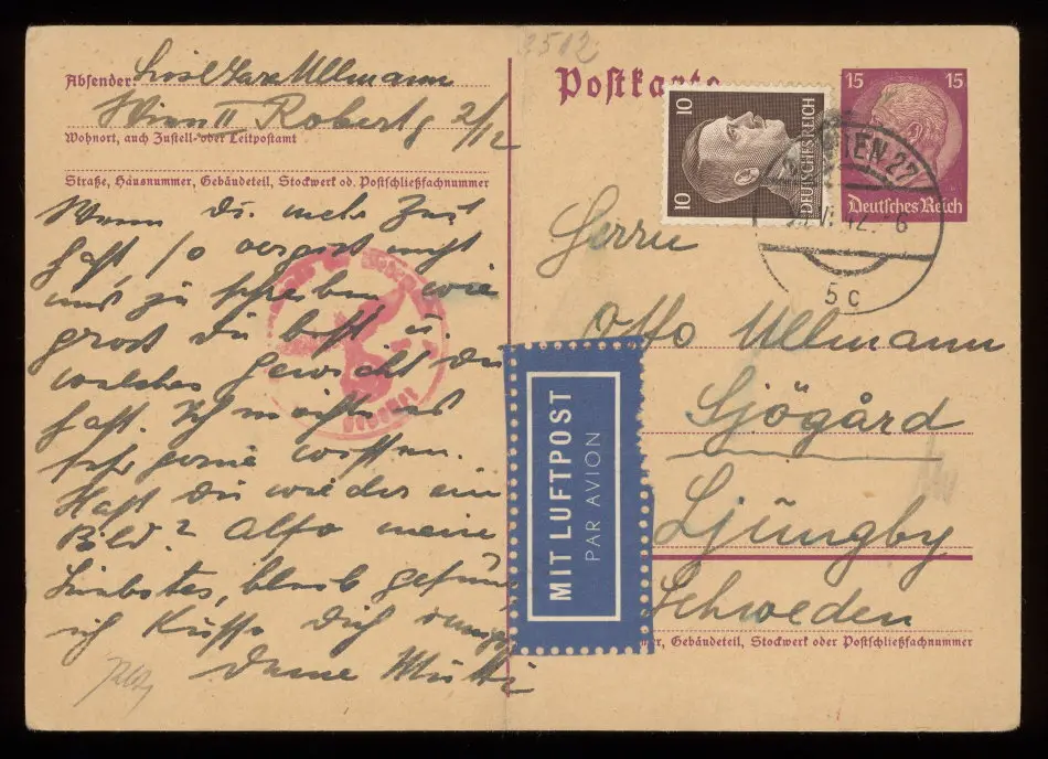 Brev från Elise och Josef Ullmann 1942-06-30