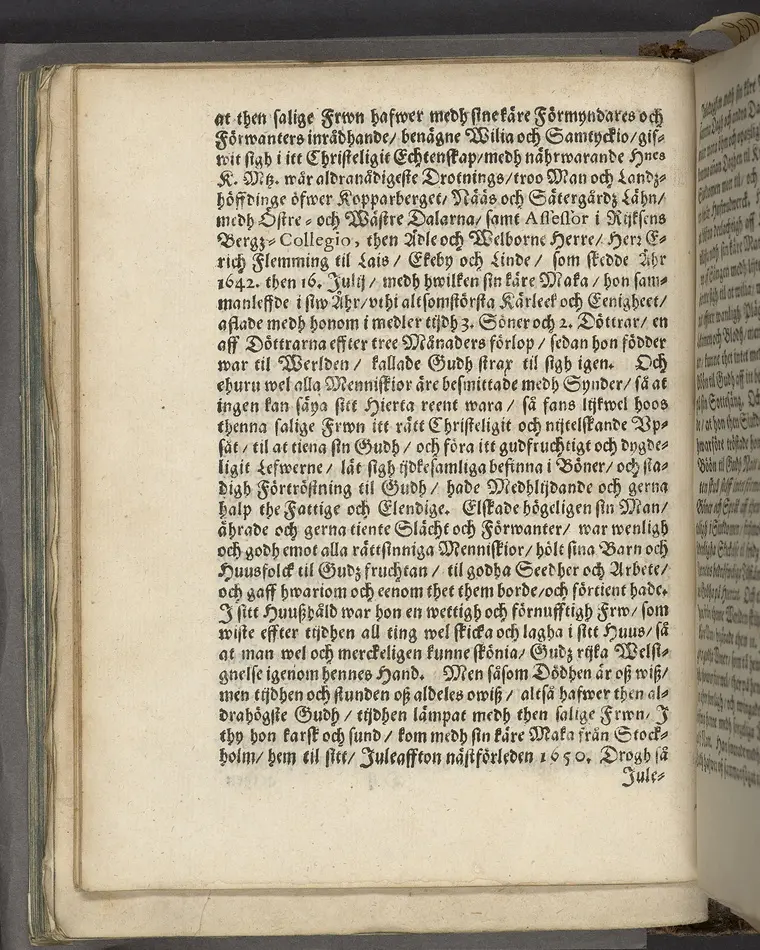Lijkpredikan, öfwer then ädle och welborne frwen, Frw Maria Eleonora Soop, frw til Lais, Ekeby och Linde ... vthi Käreboos socknekyrckia, then 13. Septemb. åhr 1652. Hållen ther sammastädes aff Olavo Laurelio ... Tryckt vthi Wästeråås aff Euchario Lauringer, anno mDCLII.