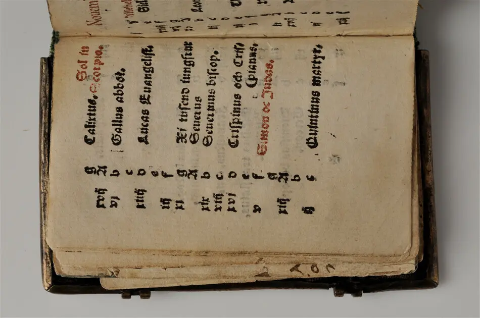 Bönbok, titel: "Någhra gudeligha böner utdragna aff then helga scrifft", tryckt hos Amund Laurentzon, Stockholm 1559.
