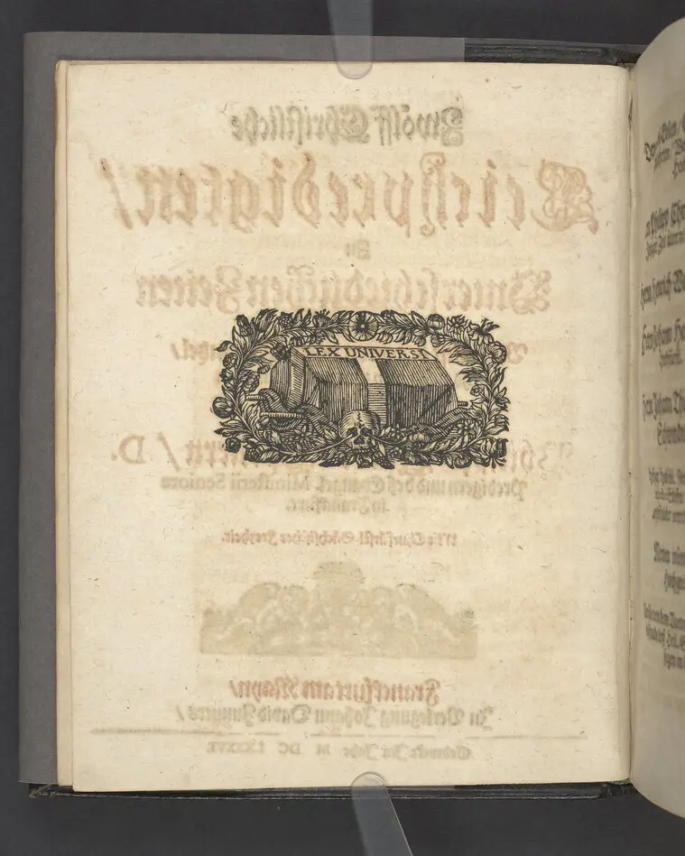 Zwölff Christliche Liechpredigten/ zu Unterscheiedlichen Zeiten gehalten/ und auff begehren vormahls eintzel/ jetzo zusammen zum zweyten mahl in Truck gegeben/ von Philipp Jacob Spenern/ D. Predigern und dsz Evangel. Ministerii Seniore in Frankfurt. Mit Churfürstl. Sächsicher Freyheit. Frankfurt am Main/ In Verlegung Johann David Zunners/ Gedruckt Im Jahr MDCLXXXVI. 