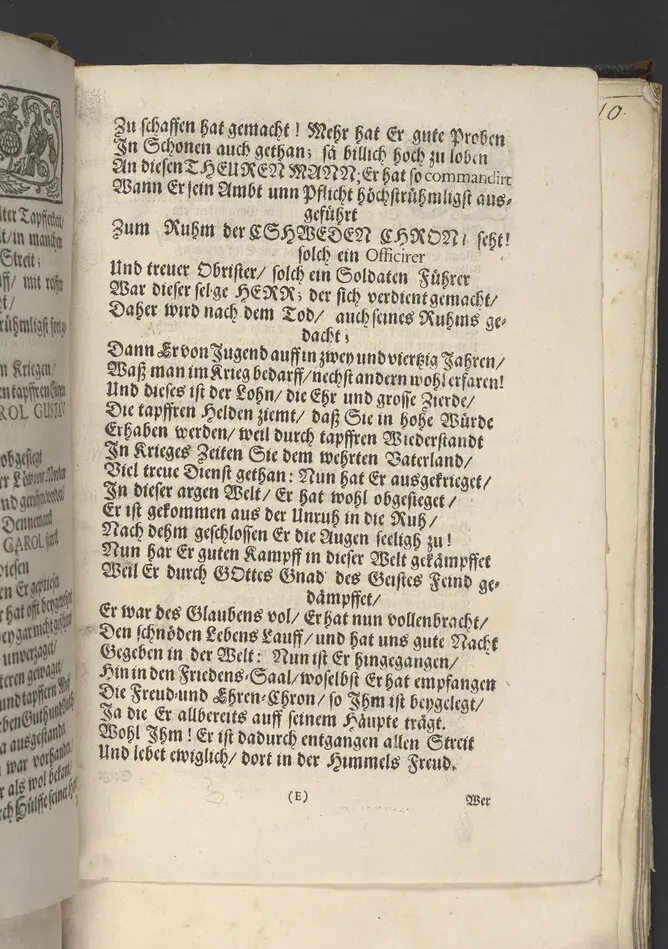 En trogen strids-mans, rätta affstedh ... Vthi en christeligh Lijk-predijkan öfwer kongl. maij:tz ... öfwerste öfwer Tawasthuus-lähns regemente infanterie ... Her Georg Anthoni Brakel, herre til Rochtell och Oddris ... den 4. januarii 1689 ... vthi Narfwens doom-kyrckia ... af Johanne Gezelio ... Tryckt i Åbo, af Johan Winter.