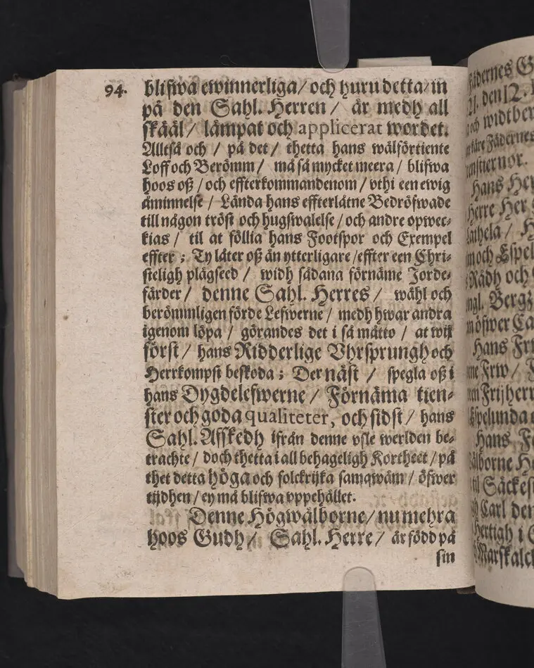 Corona sapientiæ, thet är wijsshetennes krona, medh een kort förklaring ... förfärdigat och vthi ... Christer Bondes ... begraffning ... framstelt aff Zachario L. Klingio ... Stockholm, tryckt hoos Ignatium Meurer ... anno MDCLXIII.